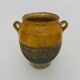 Magnificent glazed yellow confit pot, south-west of France. 19th century.