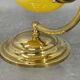 Czech Art Deco Brass and Champagne Glass Wall Light 1930s