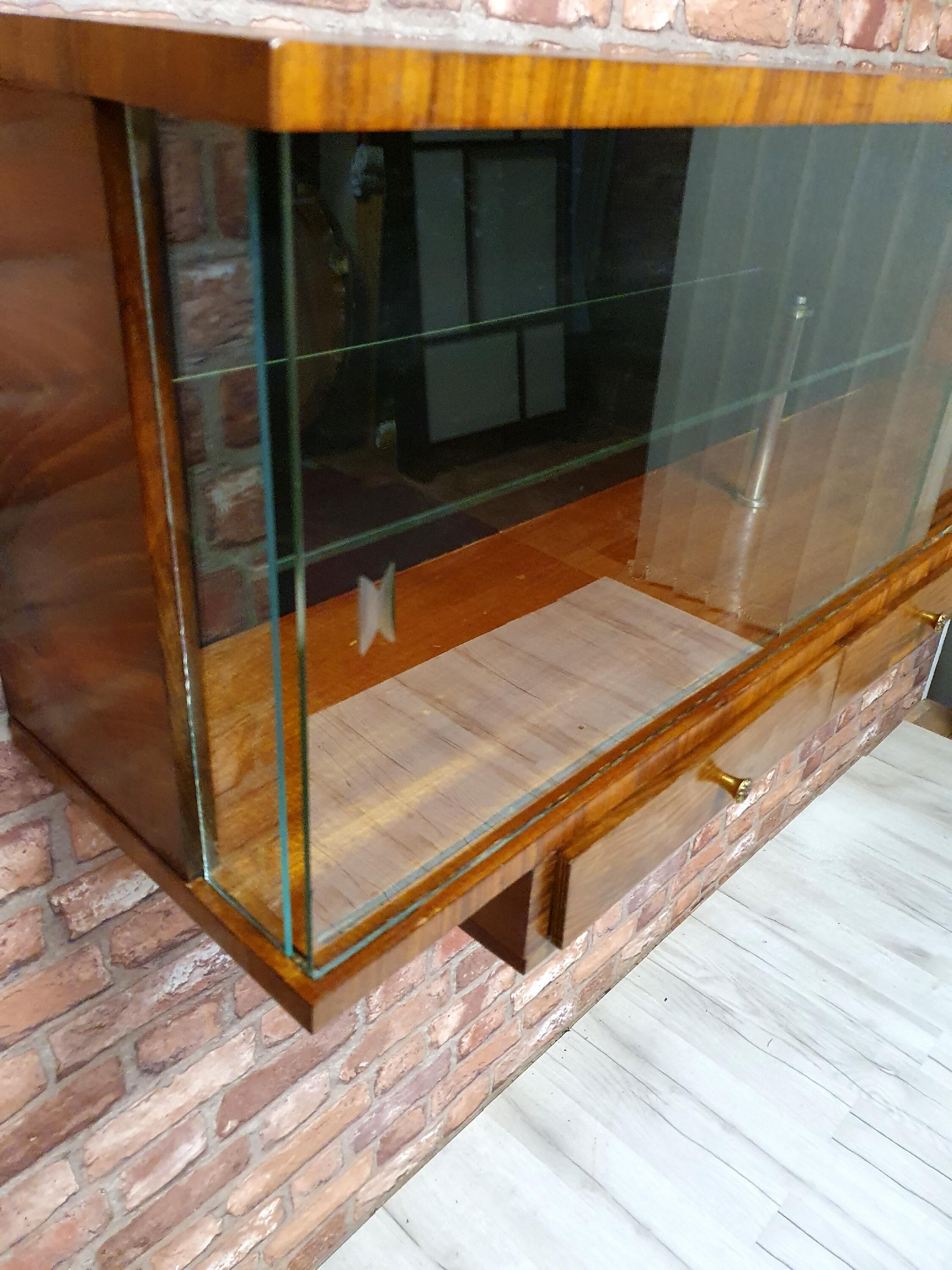 Display cabinet with hanging drawers, Poland, 1970s after renovation.