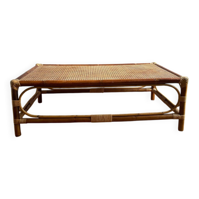 Table basse rotin