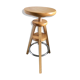 Vintage wooden screw tripod stool