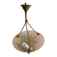 Opaline pendant light hand painted and signed
