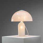 Doria table lamp in bubble glass with rainbow coloured details