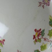 4 antique dessert plates Longchamp Daisies ironstone polychrome