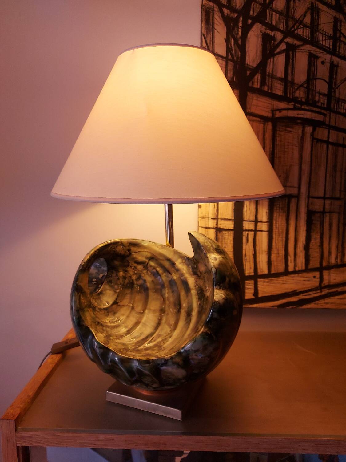 80's Neptune ceramic lamp