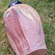 Large ceramic vase, mixed earths - signed - quadrilobed