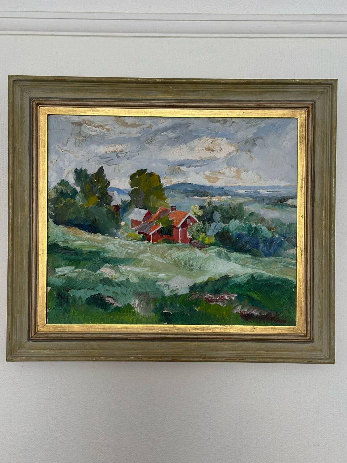 Swedish Oil on Panel – “Landscape” by Erik Boëthius (1897–1970)