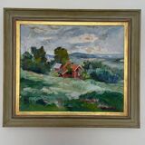 Swedish Oil on Panel – “Landscape” by Erik Boëthius (1897–1970)