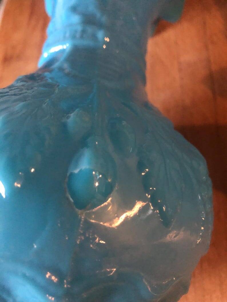 Antique French Opaline Glass Vases: Art Nouveau Floral Pair