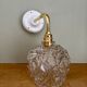 Vintage moulded glass elbow wall light