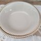 Set of 2 pull-out salad bowls in porcelain Bavaria beige bordered gold model Jutta