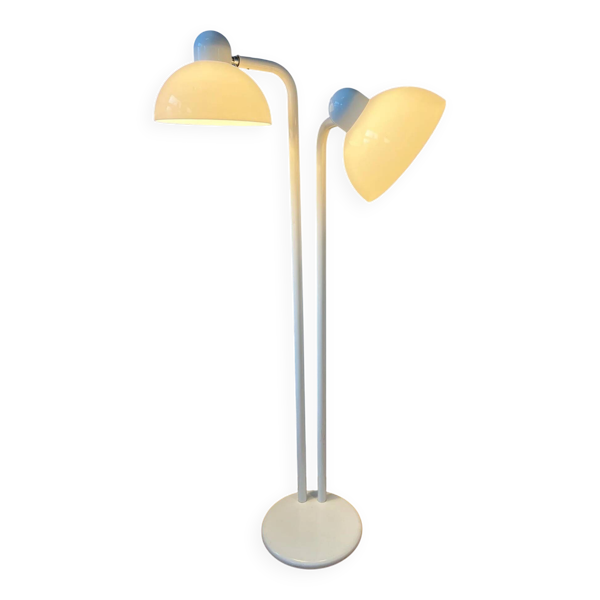 Lampadaire vintage en verre acrylique blanc style spatial — Beyit