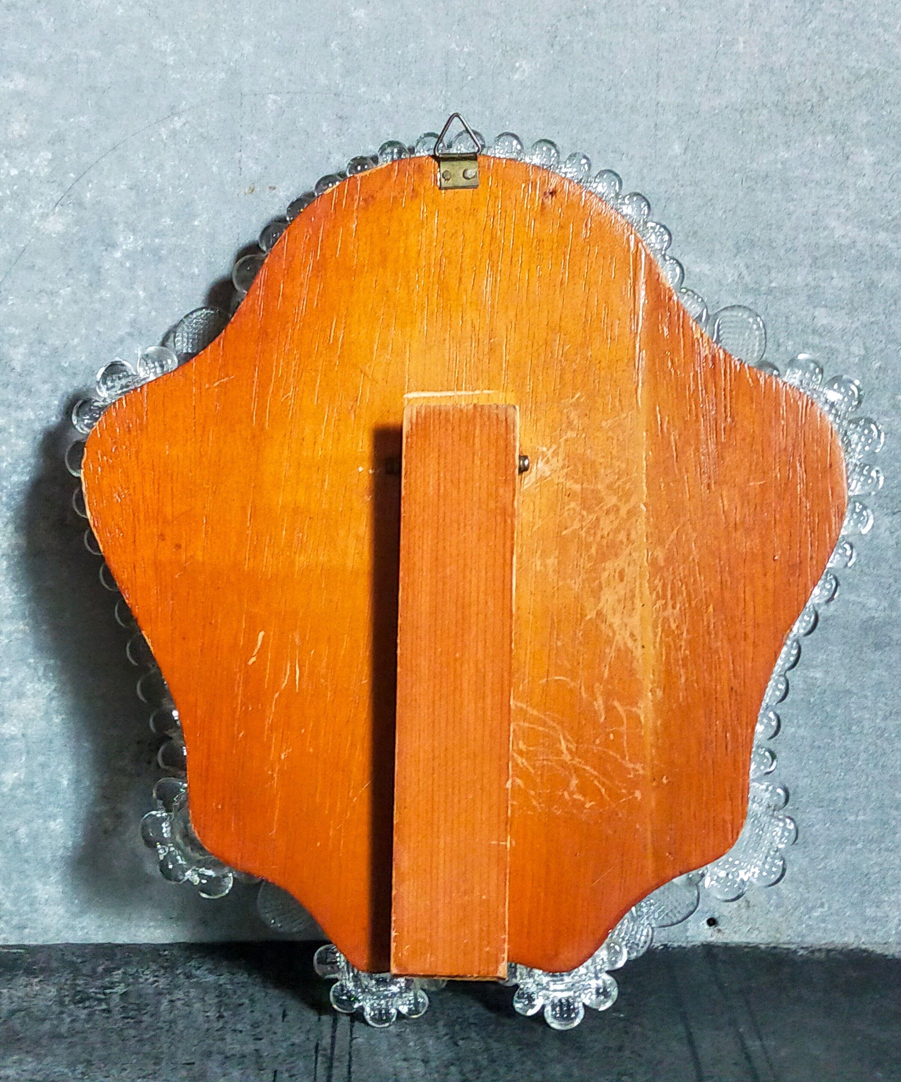 Venetian mirror 22cm X 24 cm Murano glass to pose 50s