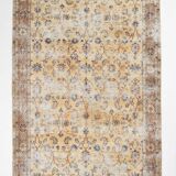 5x8 Rug For Farmhouse Room Blue Orange Vintage Rug, 162x262Cm SK 5165