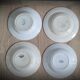 Set 4 blue mismatched plates