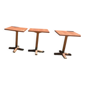 set of 4 wooden bar tables