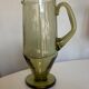Vase in lime green blown glass modernist 1950