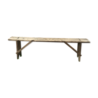 Old bleached oak bench