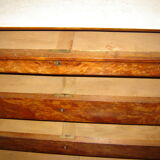 Louis Philippe period chest of drawers in walnut bramble on oak frame