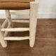 Tabouret marocain beldi bois assise marron en nylon
