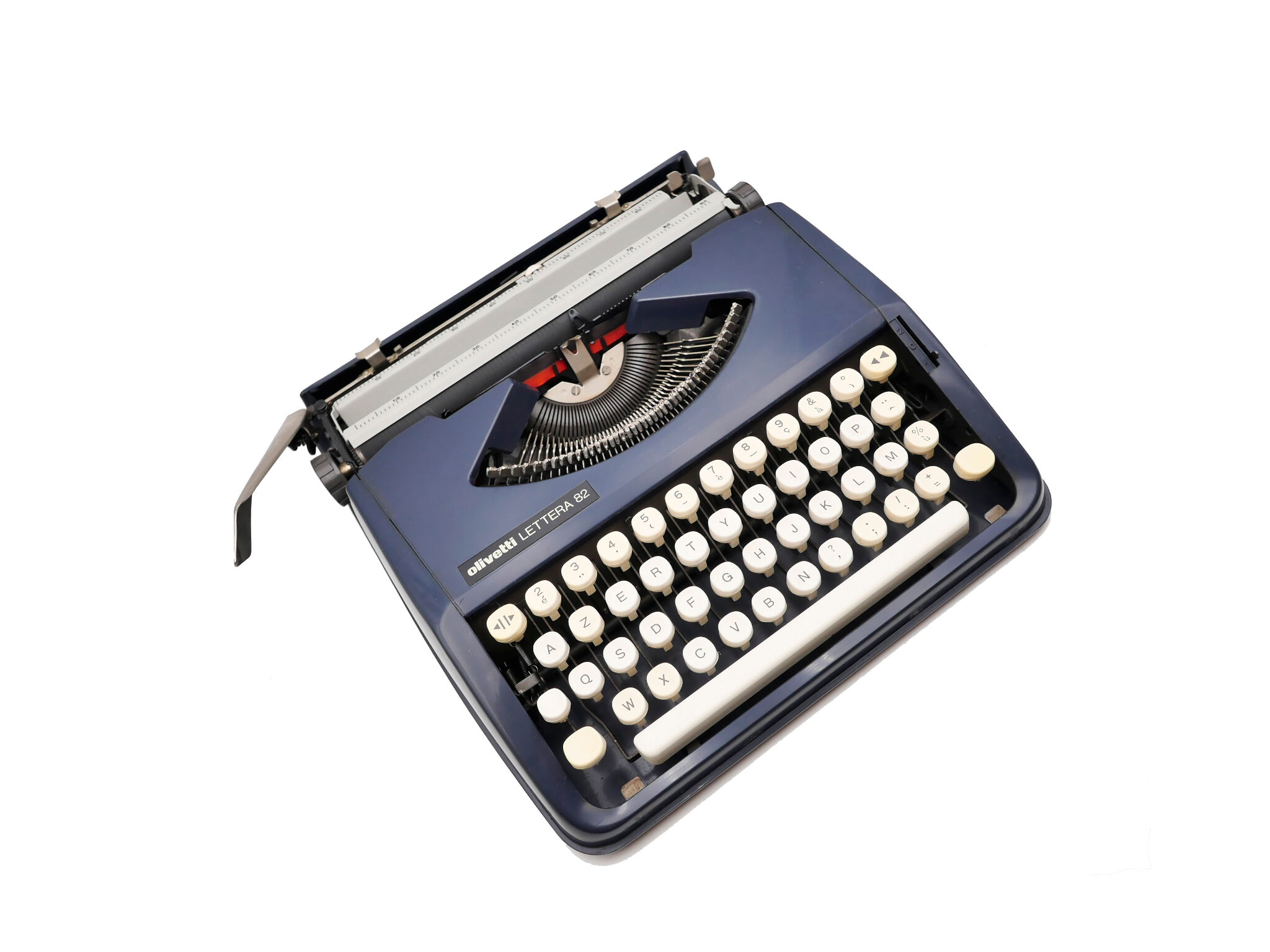 Typewriter Olivetti Lettera 82 Blue revised ribbon new