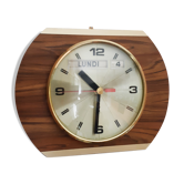 Vintage Jaz clock in formica and brass