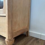 Renovated Parisian art deco solid wood display case
