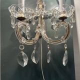 Large Maria Teresa Crystal Sconces Set of 2 1970’s