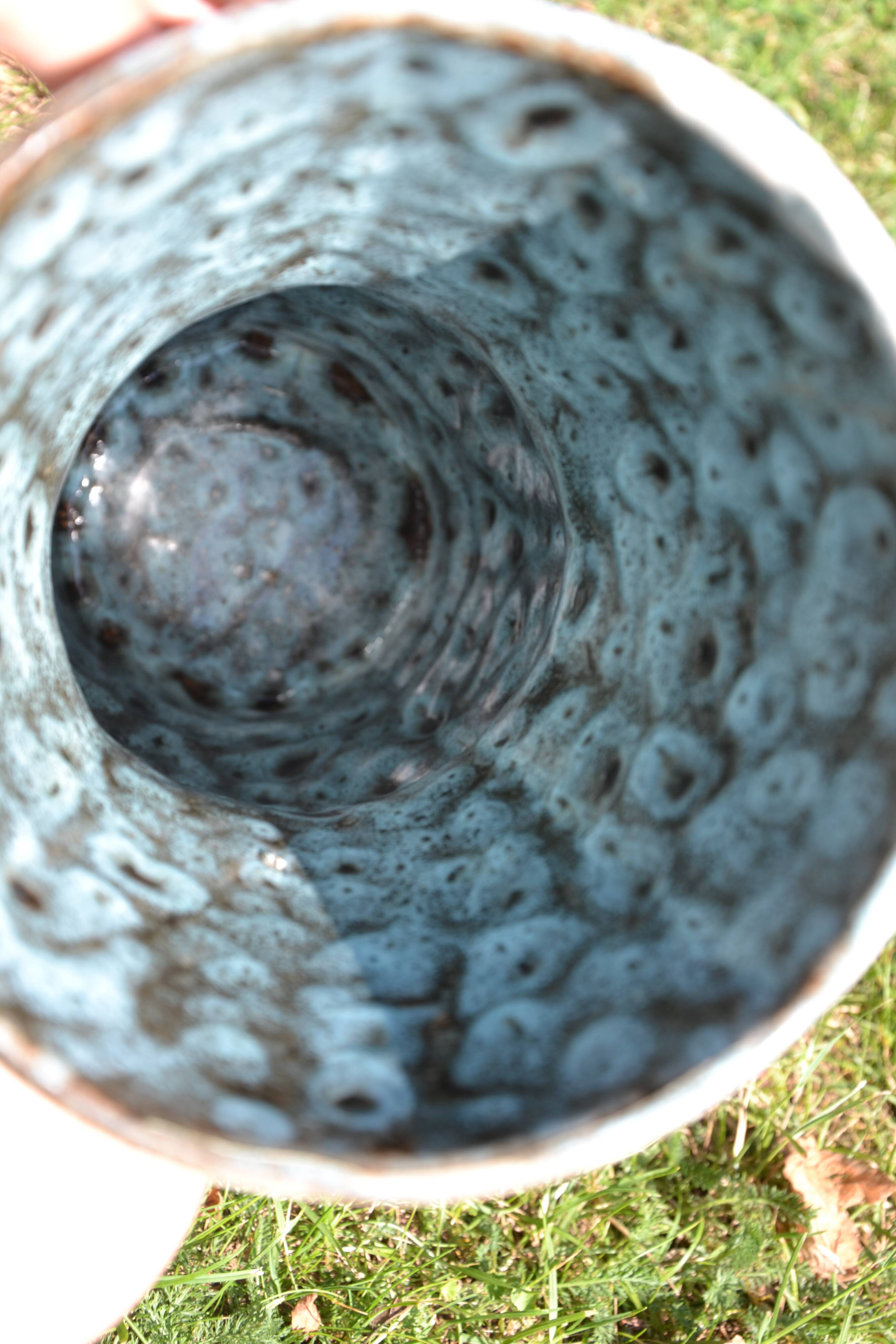 Large Vallauris vase "sea foam" H 41.5 cm
