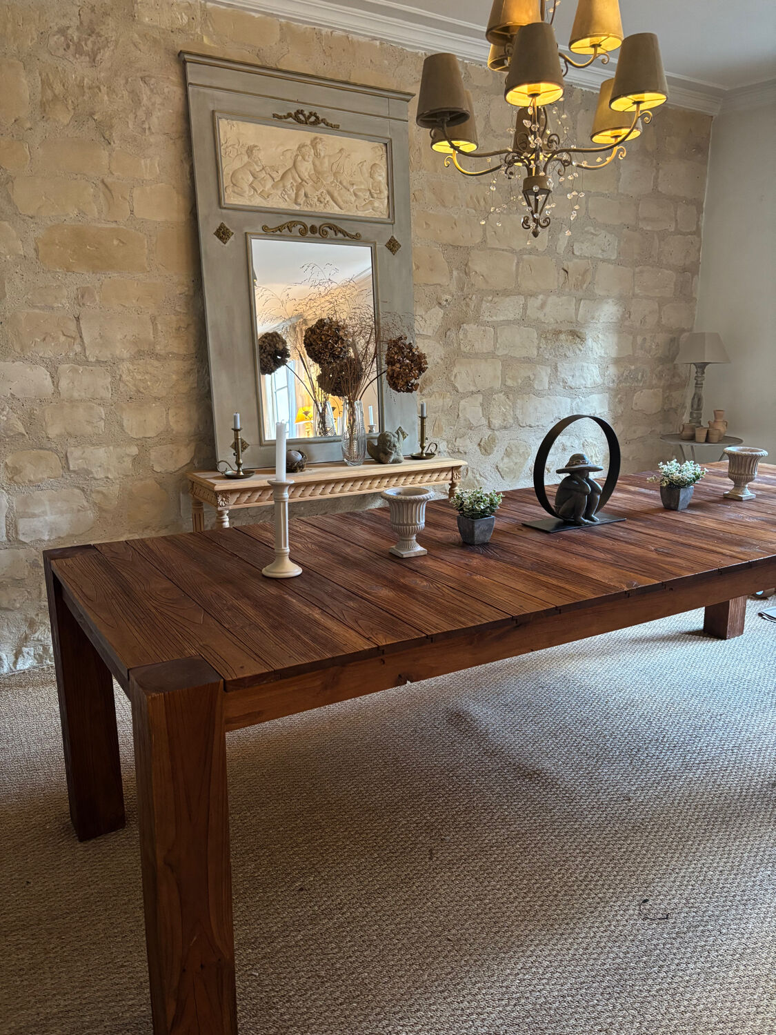 Recycled teak table