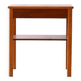 Scandinavian teak nightstand with drawer