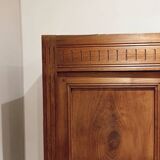Vintage raw wood cabinet shelves and wardrobe