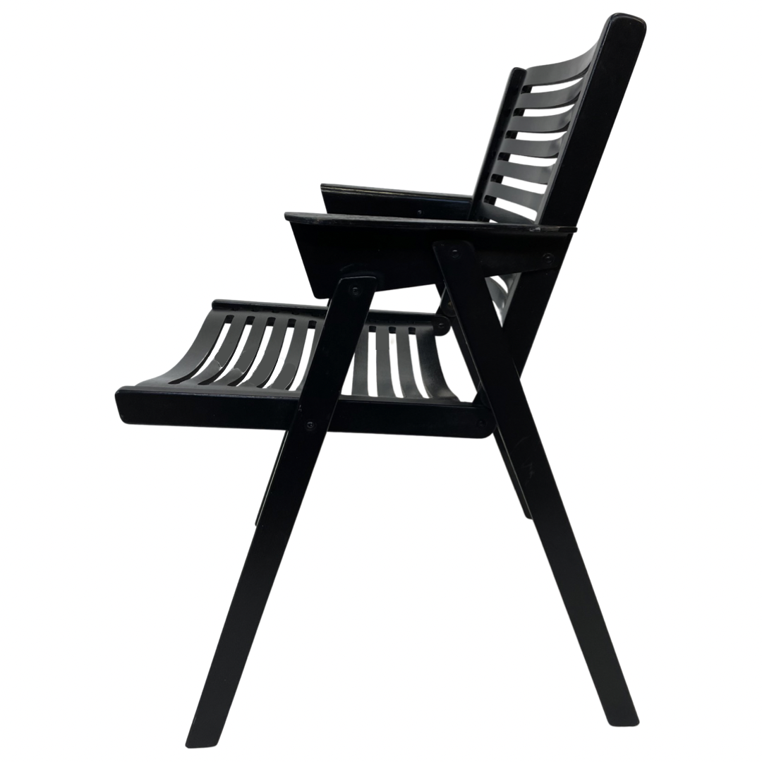 Niko Kralj Slovenian Rex Plywood Folding Chair for Stol 1950s in Black