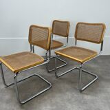 3 Cesca B32 chairs by Marcel Breuer
