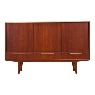 Teak highboard, Danish design, 1970s, production: Denmark