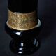 Antique vase signed Moser Karlsbad – Amethyst glass & Art Deco gold frieze