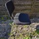 Pair Old Metal Chair Chromé - Vintage 70s Black Fabric