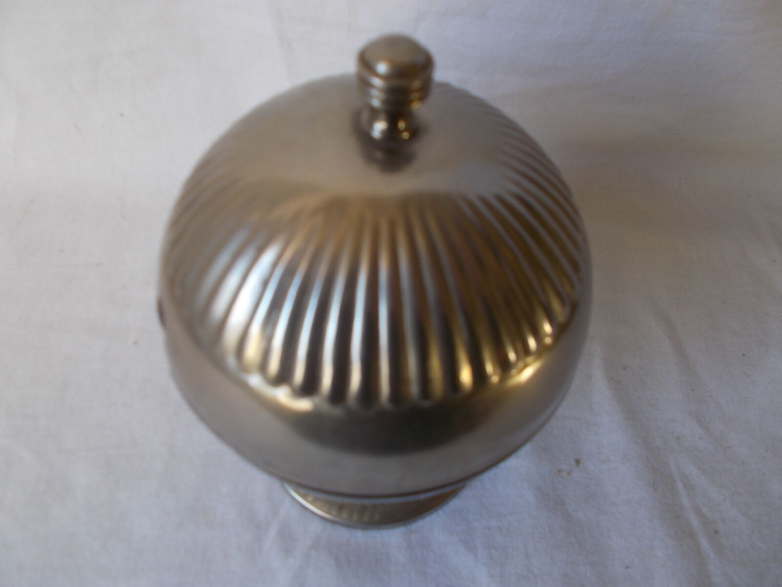 Metal sugar and blue glass