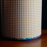 Cylindrical lampshade gingham fabric and liberty