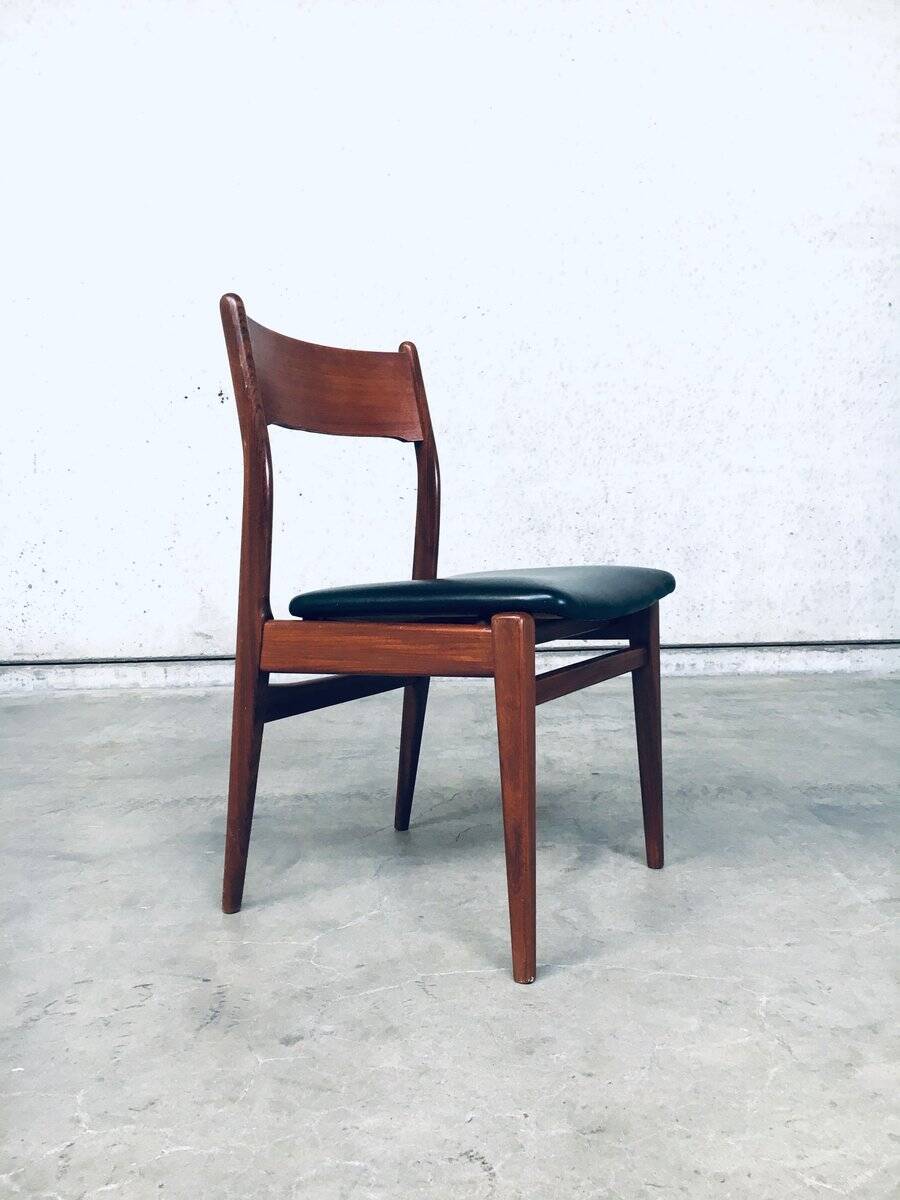Mid-Century Scandinavian Modern Teak Dining Chairs, Set of 4