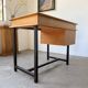 Modernist 50s oak metal desk