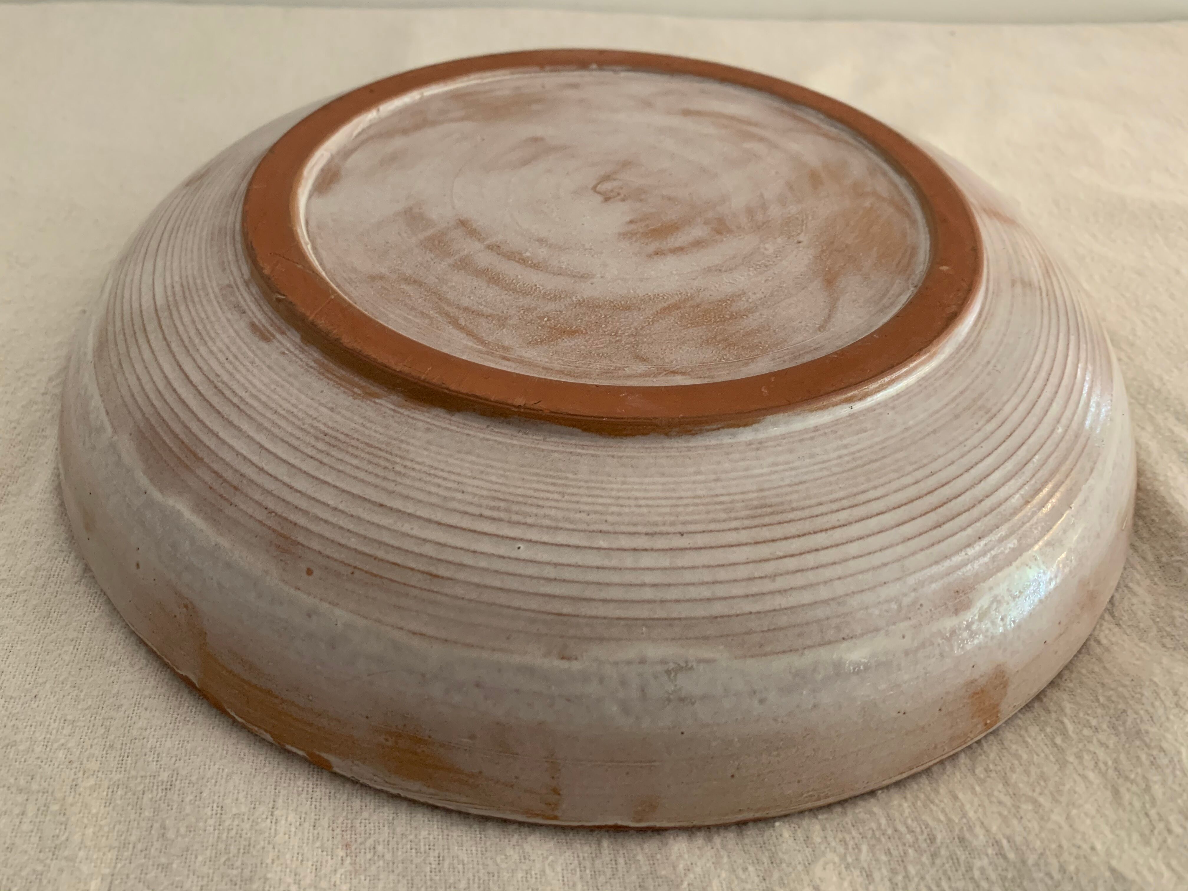 Ceramic dish enamelled by Jacques Poussines Sant Vicens 1950