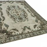 Overdyed Wool Vintage Handmade Carved Rug 169 cm x 288 cm