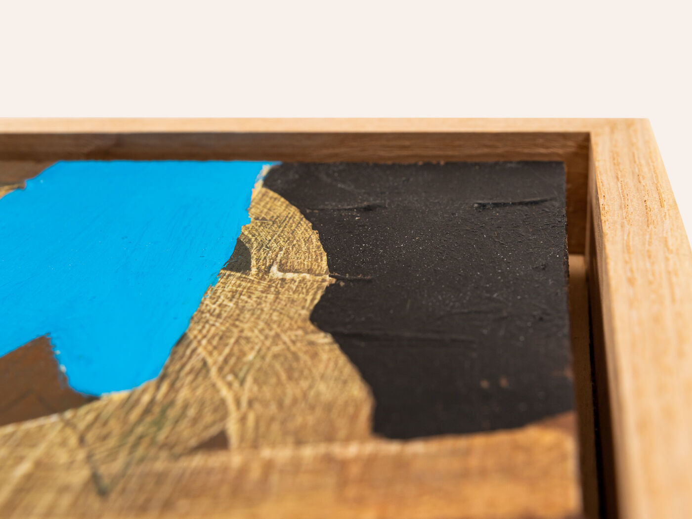 Composition, Acrylic on wooden plate. 16 x 22cm