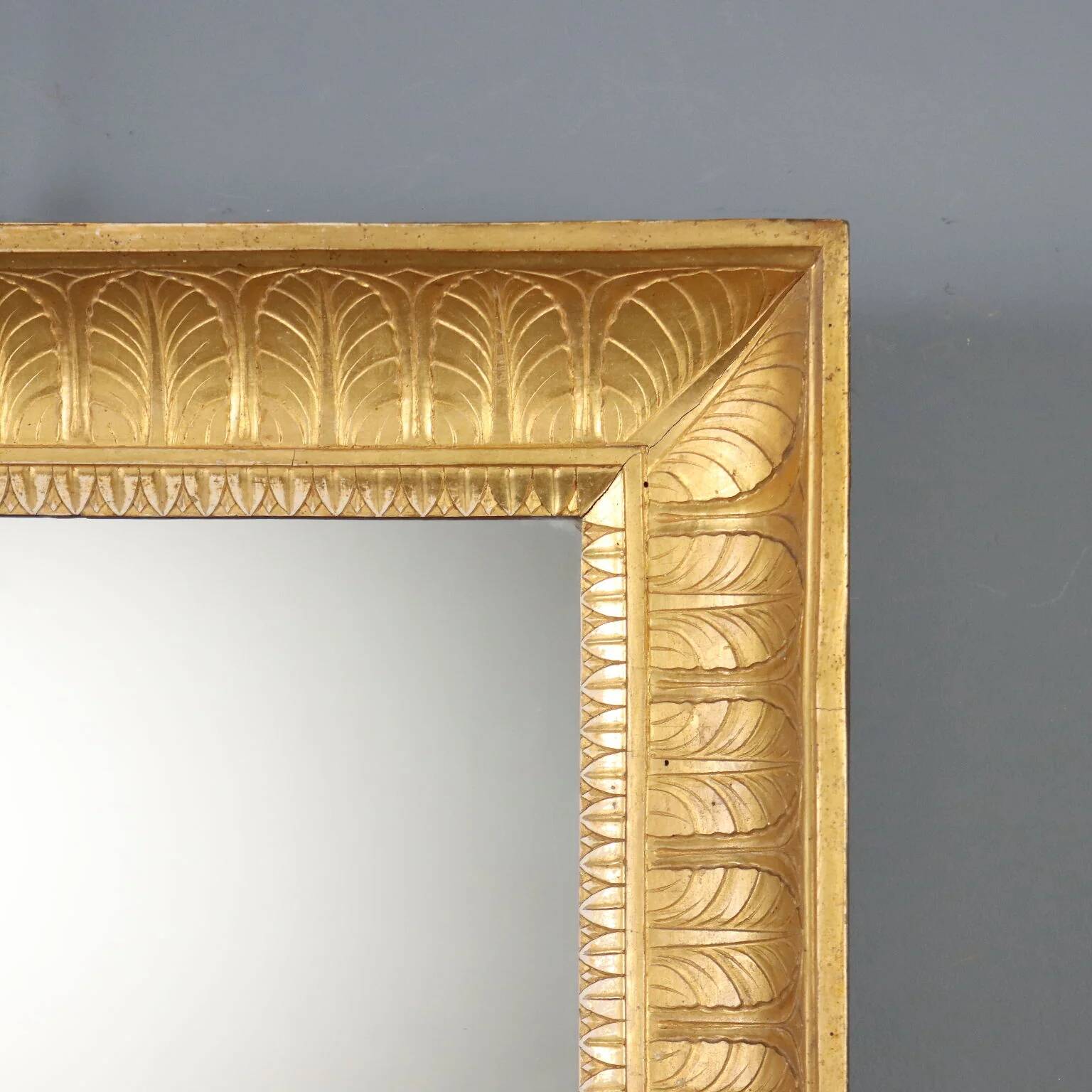 Antique Empire mirror in gilded wood, Italy, 19th century.