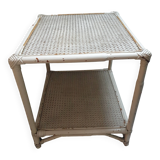 Vintage cream rattan coffee/side table