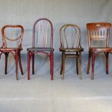 Set of 4 Thonet and Mundus Bistrot chairs 1910 to 1930