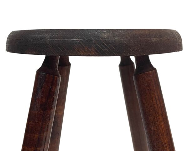 Tabouret de bar vintage, bois, années 60 minimaliste