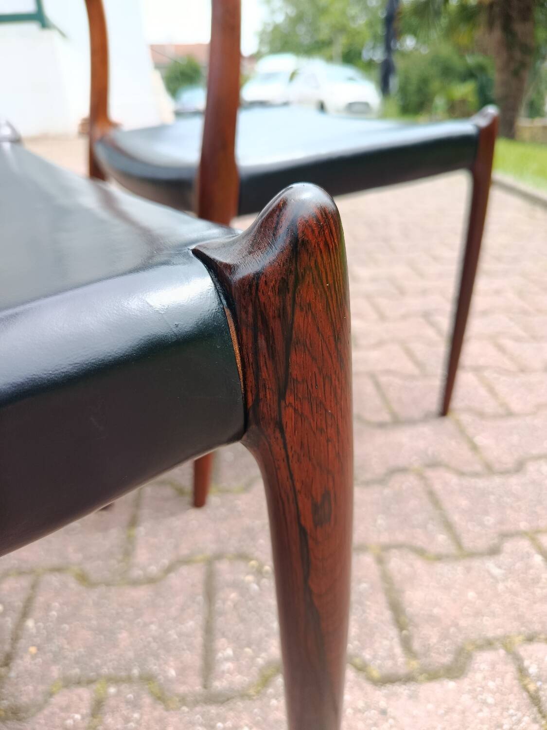 6 chaises Niels Otto Moller no78 en palissandre et cuir