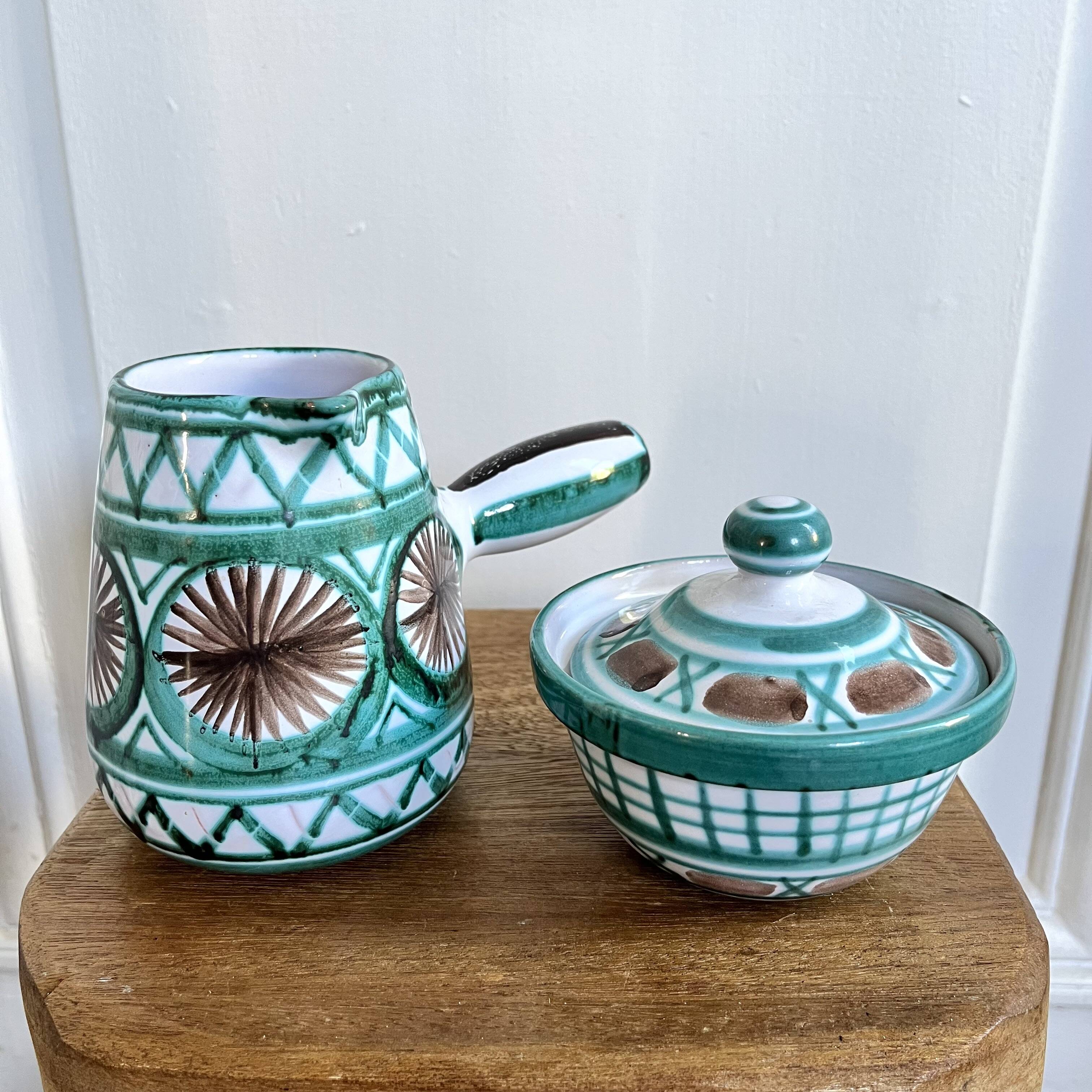 Robert Picault ceramic pots, sugar bowls and jugs